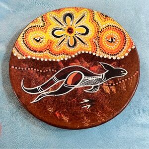 Handcrafted Aboriginal Dot Art Plate 8 inch